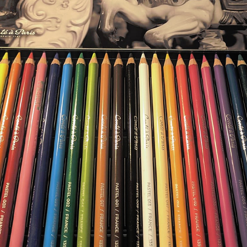 A pack of colored pencils.